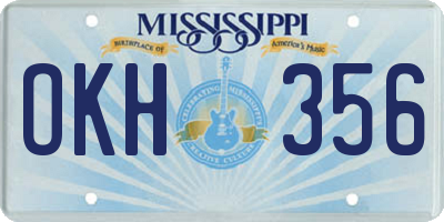 MS license plate OKH356