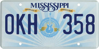 MS license plate OKH358