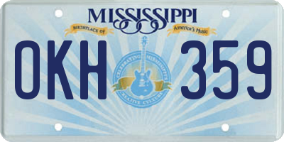 MS license plate OKH359