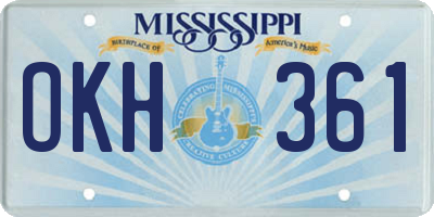 MS license plate OKH361