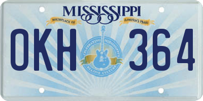 MS license plate OKH364