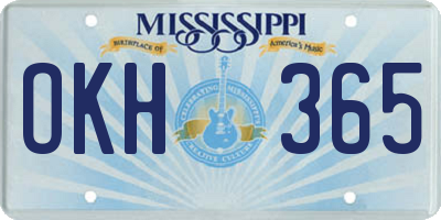 MS license plate OKH365