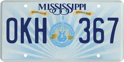 MS license plate OKH367