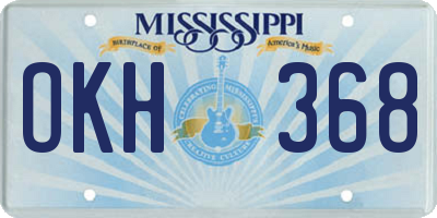 MS license plate OKH368