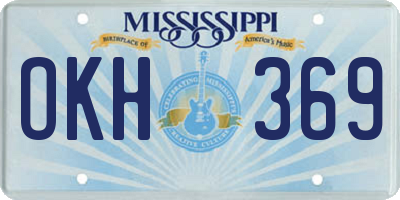 MS license plate OKH369