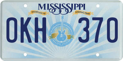 MS license plate OKH370