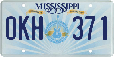 MS license plate OKH371