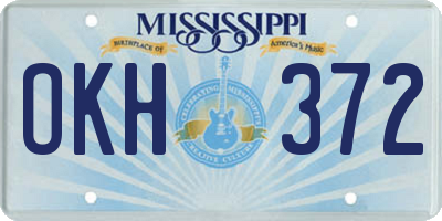 MS license plate OKH372