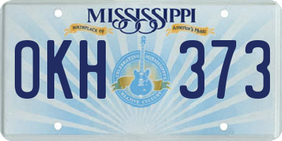 MS license plate OKH373