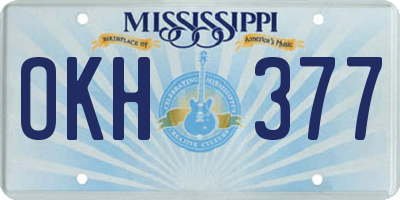 MS license plate OKH377