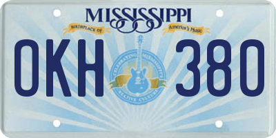 MS license plate OKH380