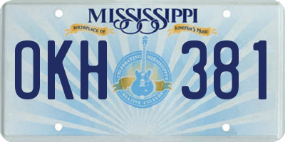 MS license plate OKH381