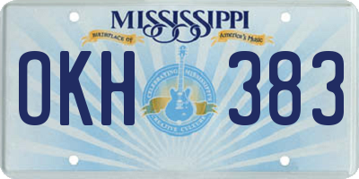 MS license plate OKH383