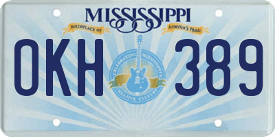 MS license plate OKH389