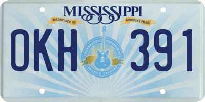 MS license plate OKH391