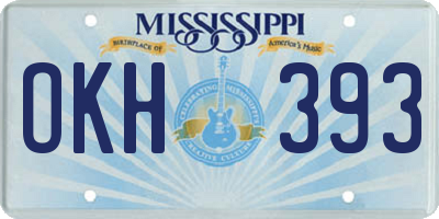 MS license plate OKH393