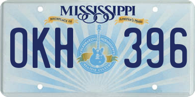 MS license plate OKH396