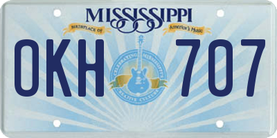 MS license plate OKH707