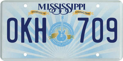 MS license plate OKH709