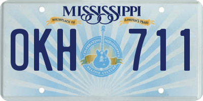 MS license plate OKH711