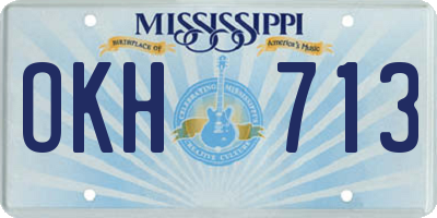 MS license plate OKH713