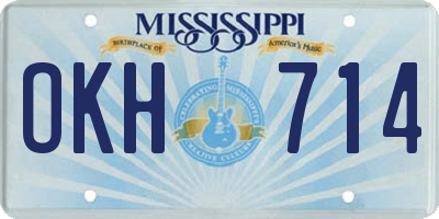 MS license plate OKH714