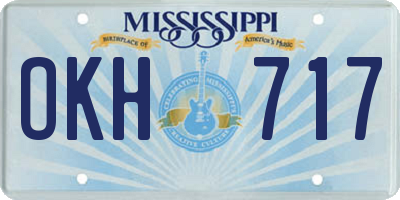 MS license plate OKH717