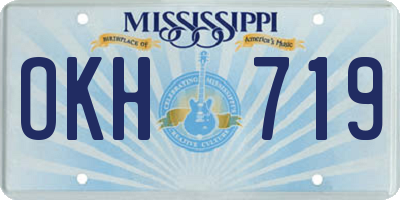 MS license plate OKH719