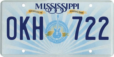 MS license plate OKH722