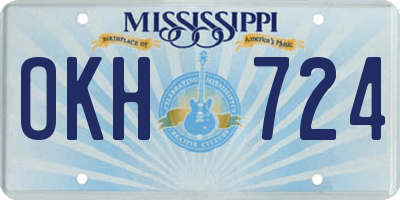 MS license plate OKH724