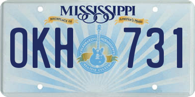 MS license plate OKH731