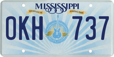 MS license plate OKH737