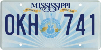 MS license plate OKH741