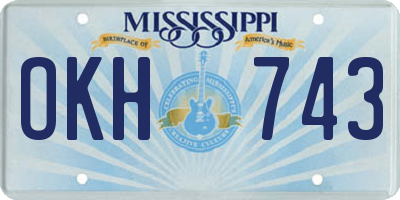 MS license plate OKH743