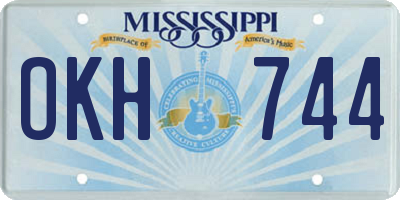 MS license plate OKH744