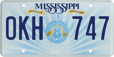 MS license plate OKH747
