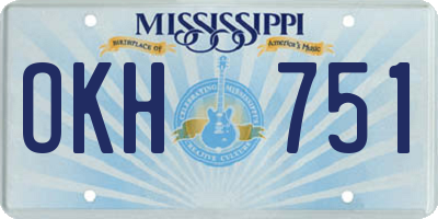 MS license plate OKH751