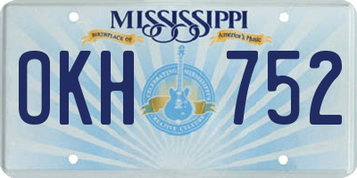 MS license plate OKH752