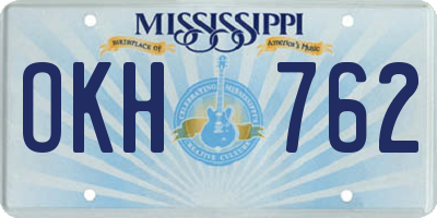 MS license plate OKH762
