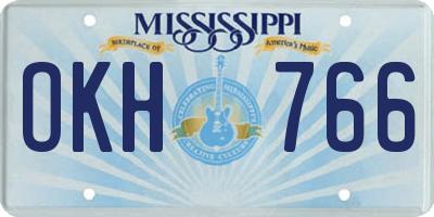 MS license plate OKH766