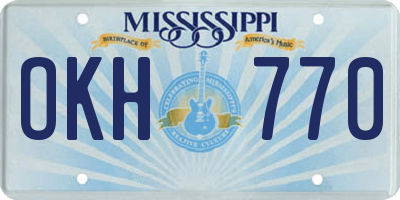 MS license plate OKH770