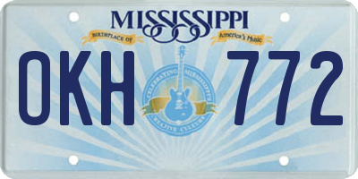 MS license plate OKH772
