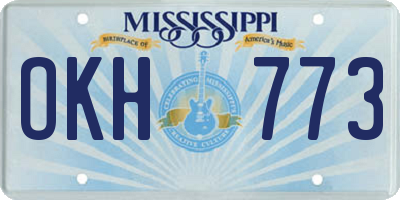 MS license plate OKH773