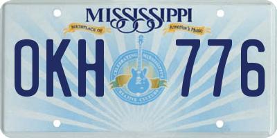MS license plate OKH776