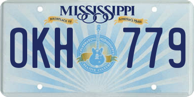 MS license plate OKH779