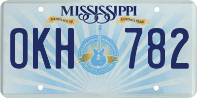MS license plate OKH782
