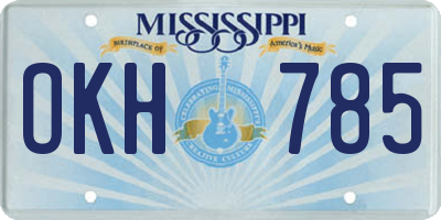 MS license plate OKH785