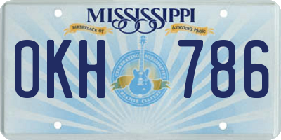 MS license plate OKH786