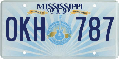 MS license plate OKH787