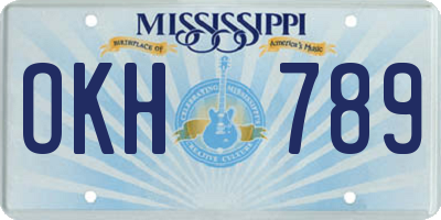 MS license plate OKH789